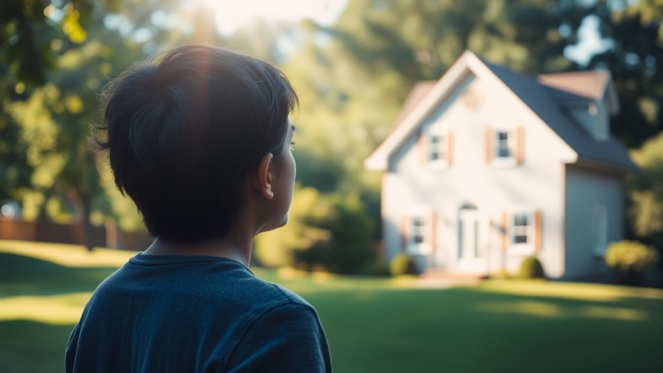 Person considering a house