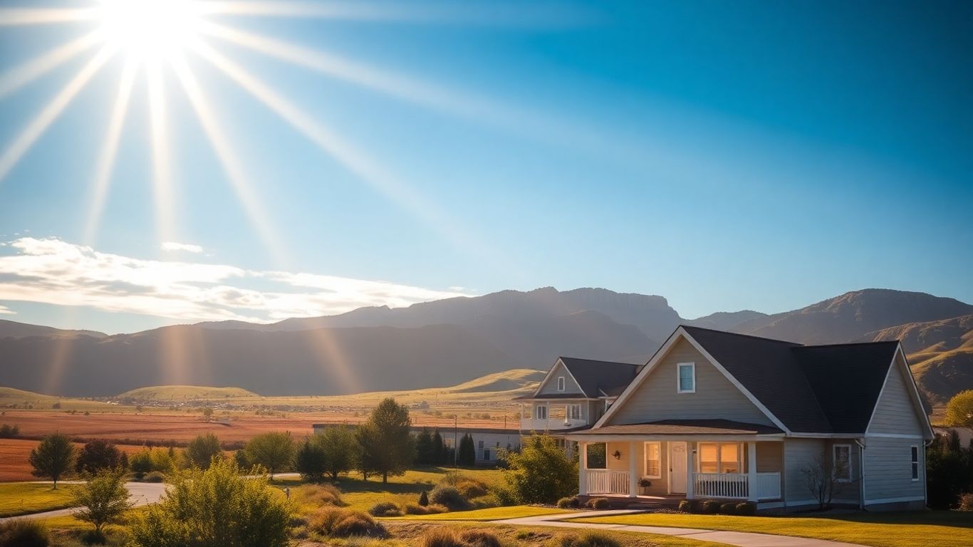 Utah home with sunlight and financial glow