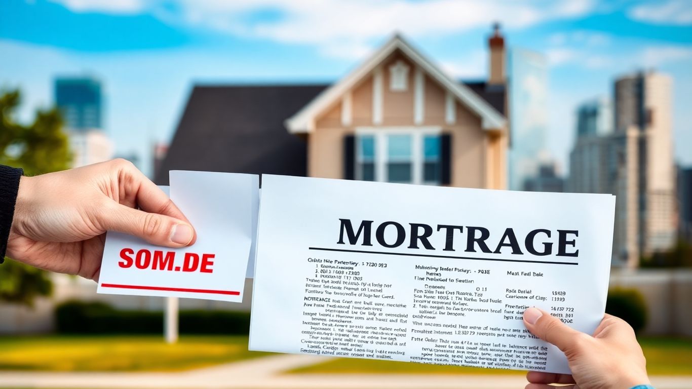 House with mortgage document