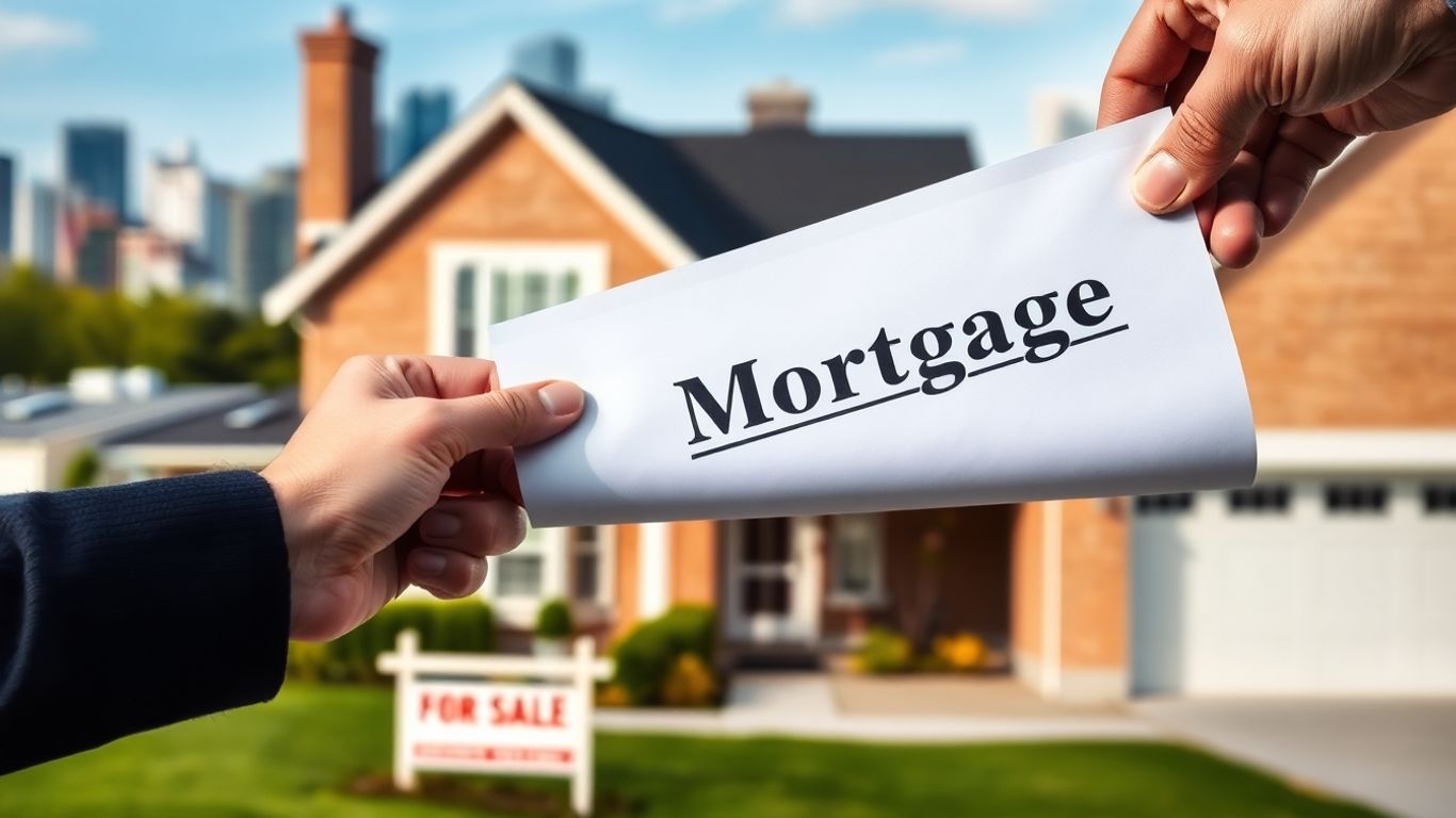 House with mortgage document