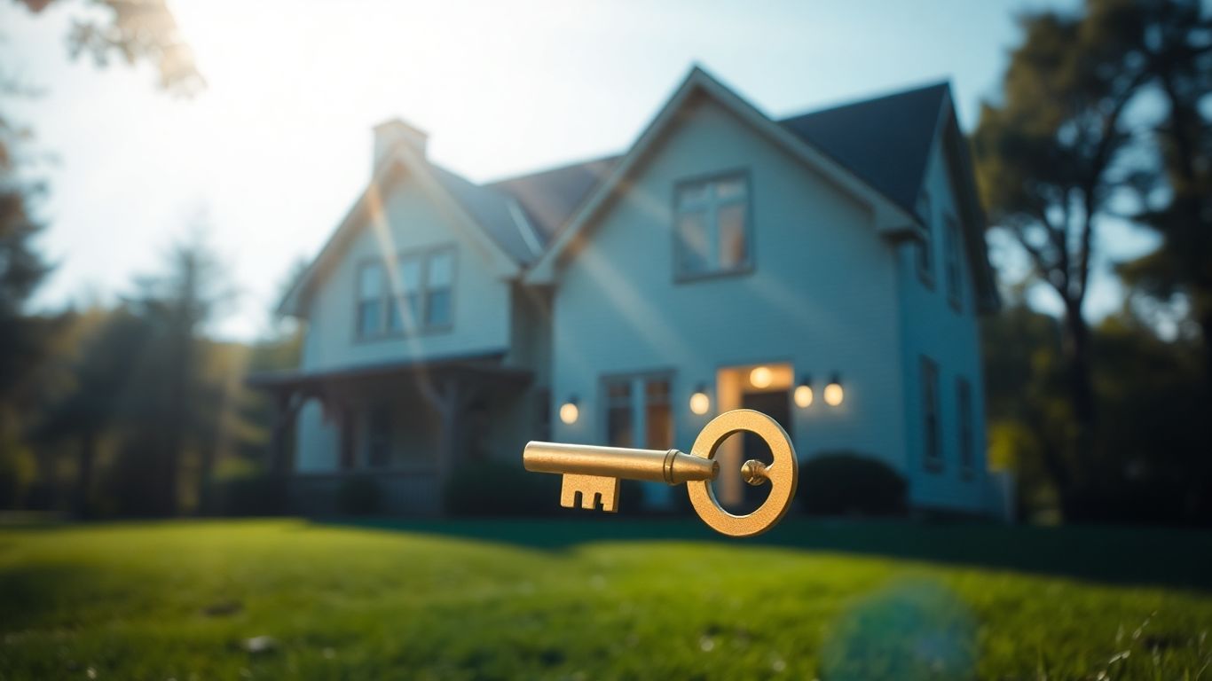 House with golden key