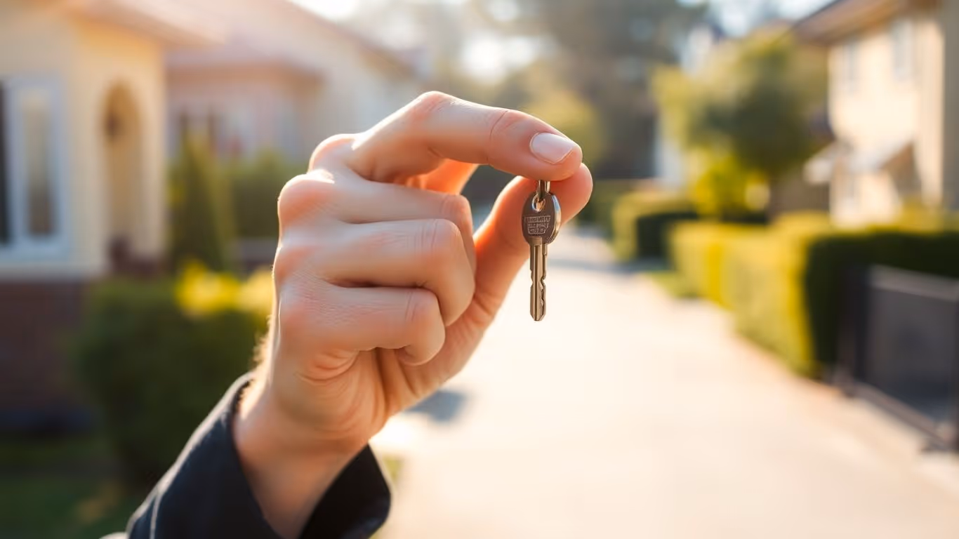 Homeowner considering a house key, financial decision.