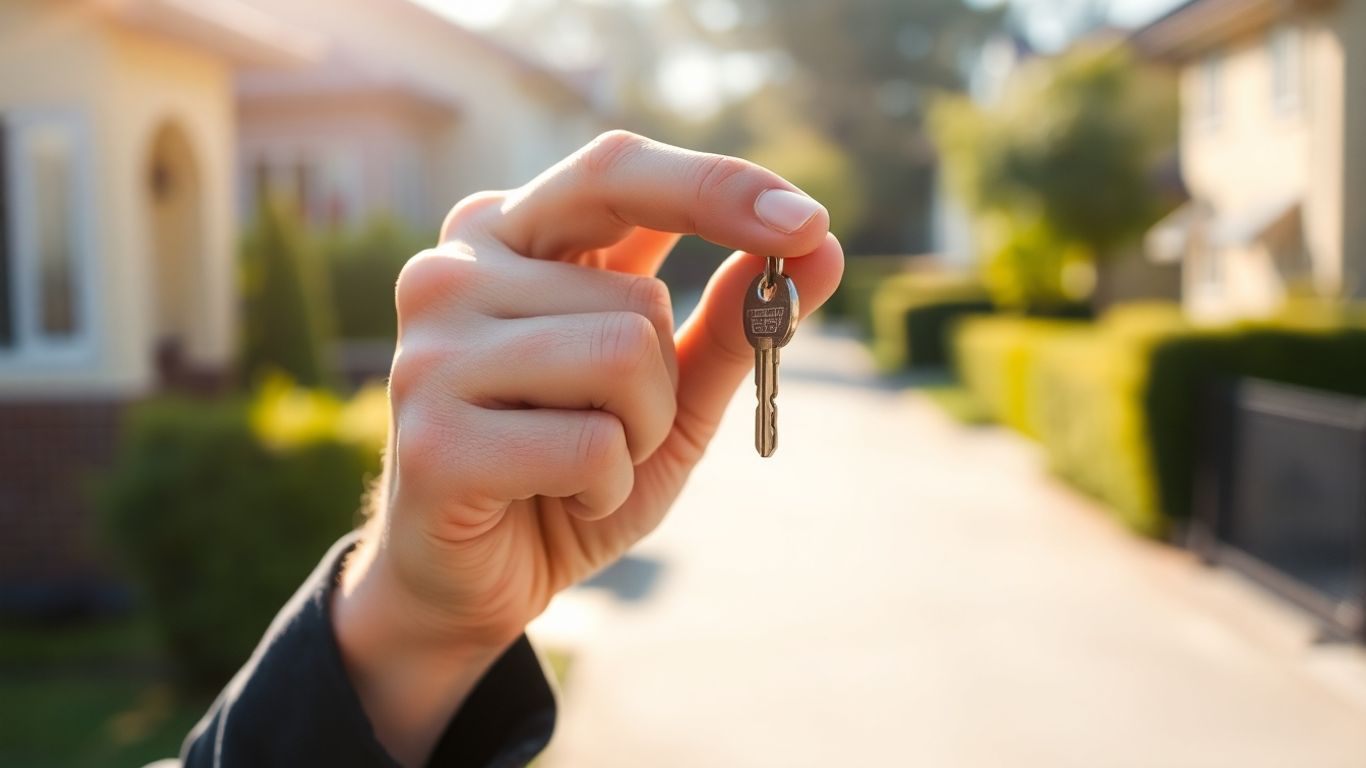 Homeowner considering a house key, financial decision.