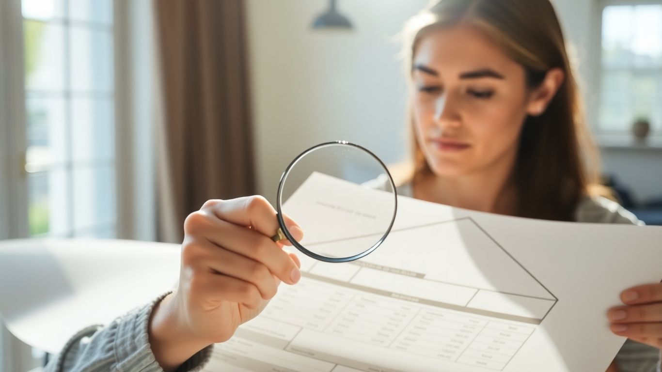 Person reviewing house plans for mortgage rates