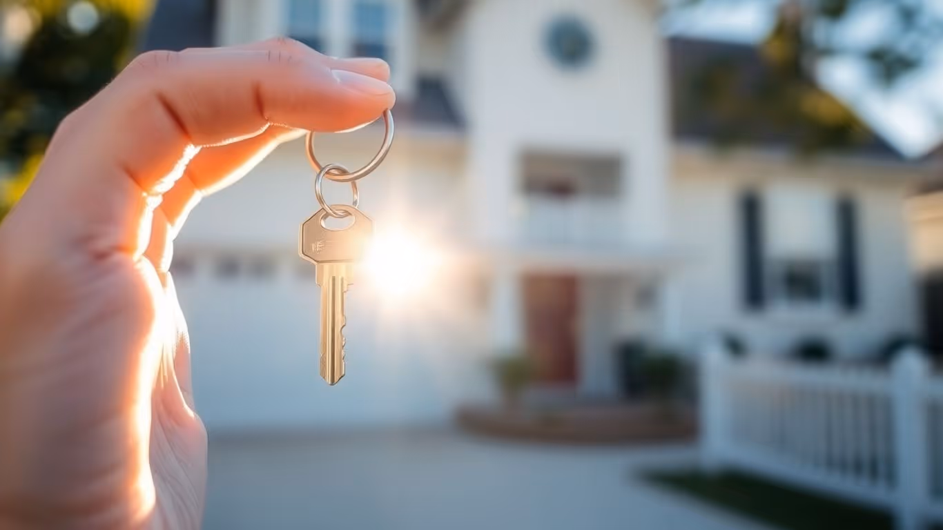 House key with sunlight, symbolizing VA mortgage savings.