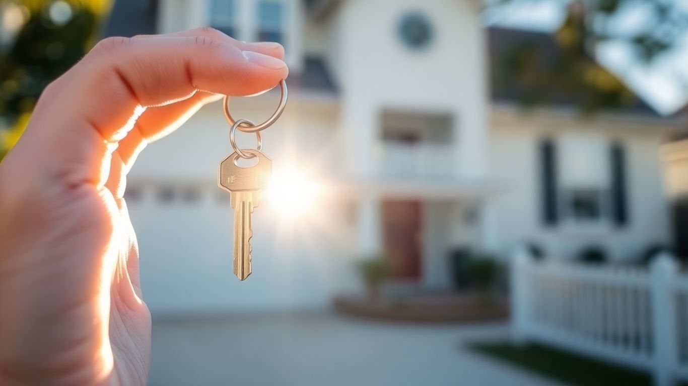 House key with sunlight, symbolizing VA mortgage savings.