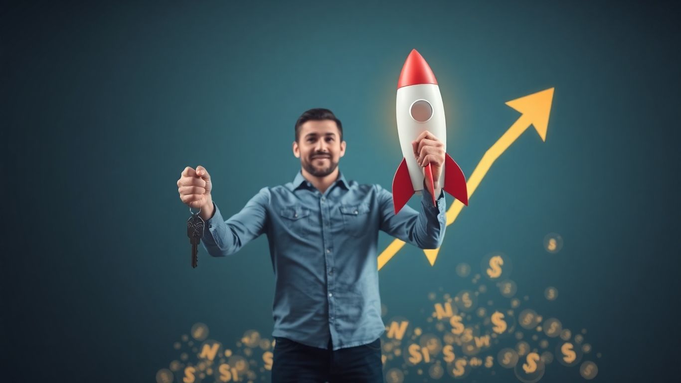 Rocket mortgage refinance savings and rate lock concept.