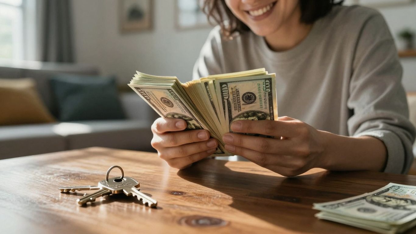 Homeowner with money and house key