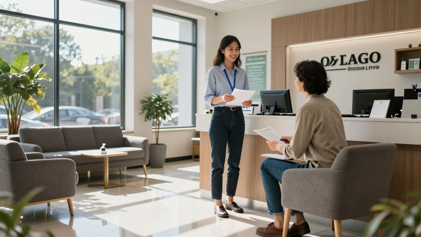 Citibank loan officer helping a couple with mortgage documents.