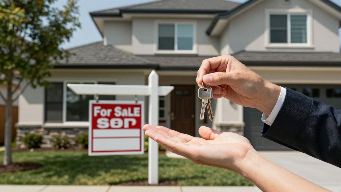 House with keys, symbolizing homeownership and financial opportunity.