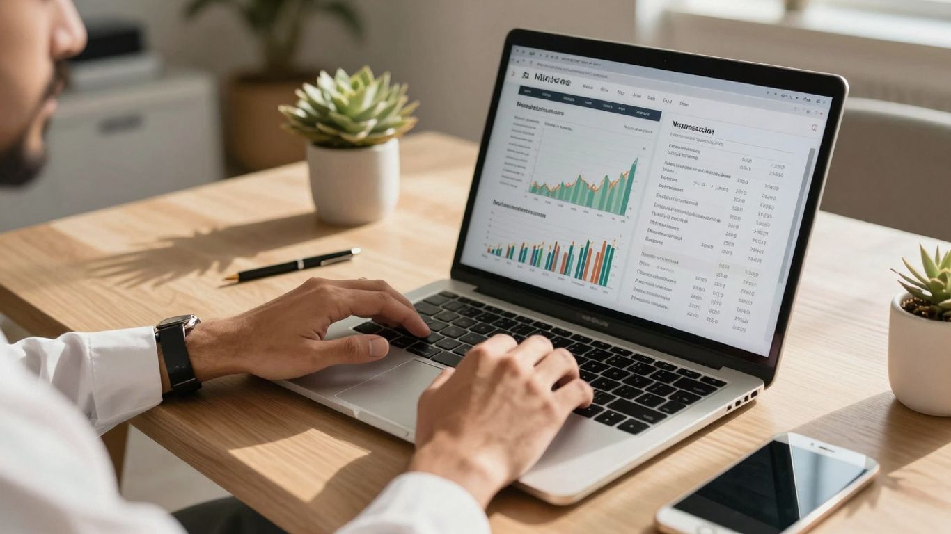 Person managing mortgage refinance online with laptop.