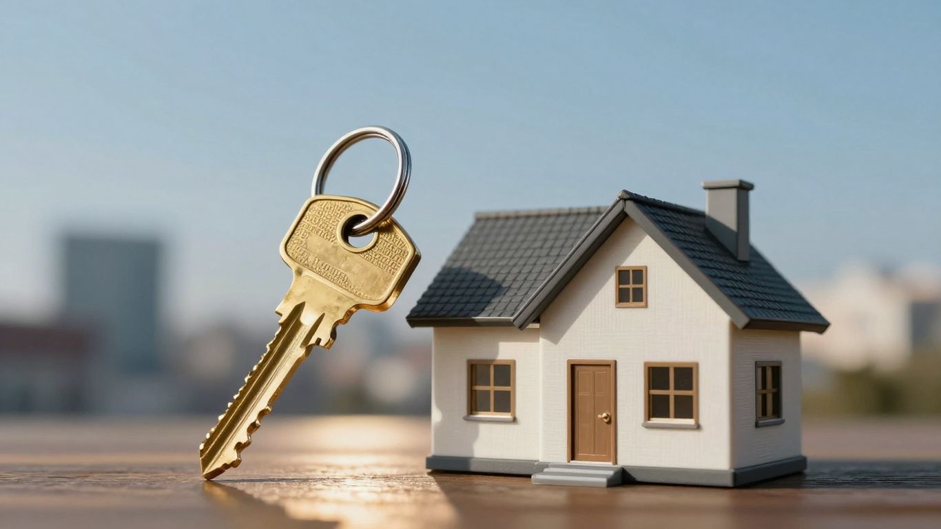 House with golden key, symbolizing mortgage savings.