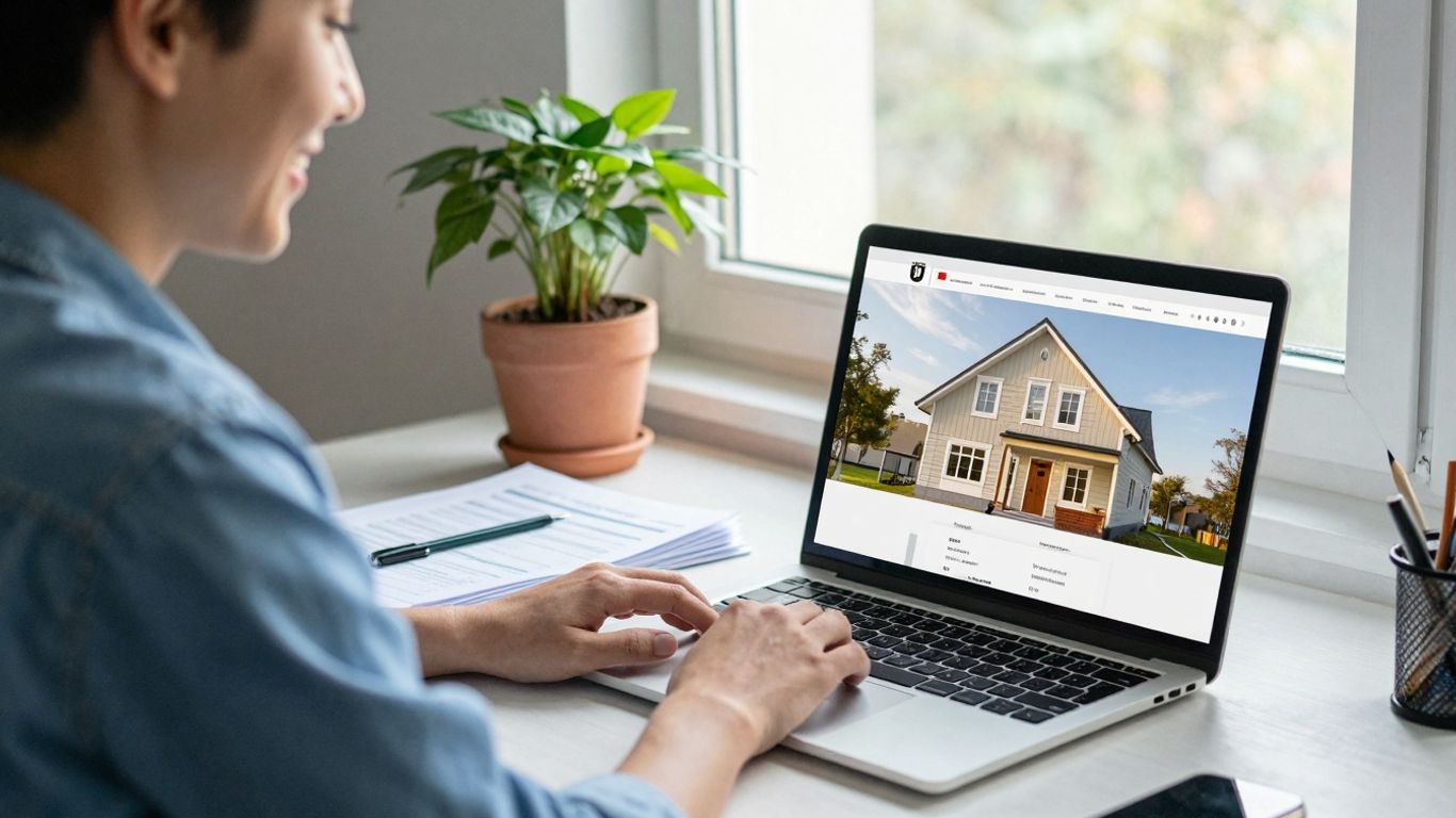 Person refinancing home loan online with ease.