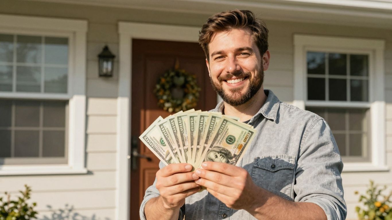 Homeowner with cash, house, financial freedom