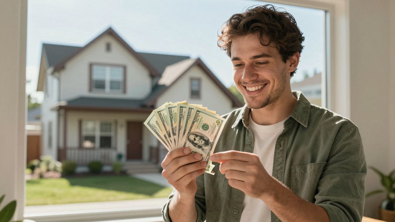 Homeowner with cash and house, mortgage refinance savings