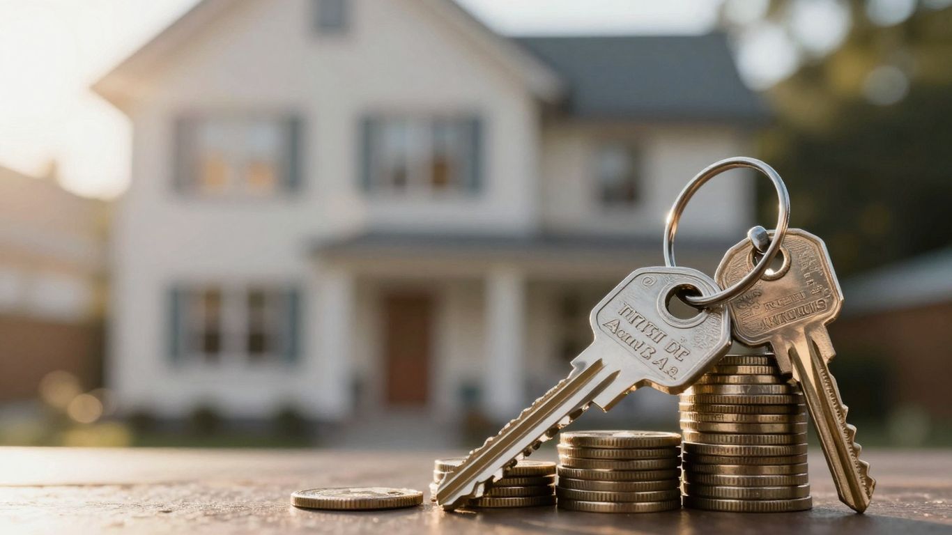 House with a key, symbolizing homeownership and financial opportunity.