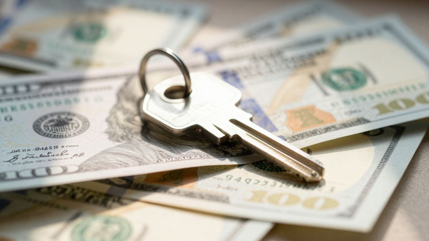 House key on money, USAA mortgage refinance