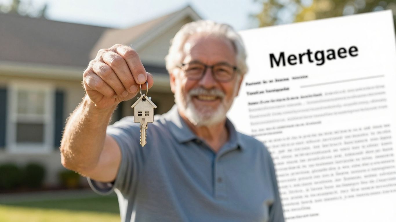 Veteran with house key, symbolizing homeownership and financial opportunity.