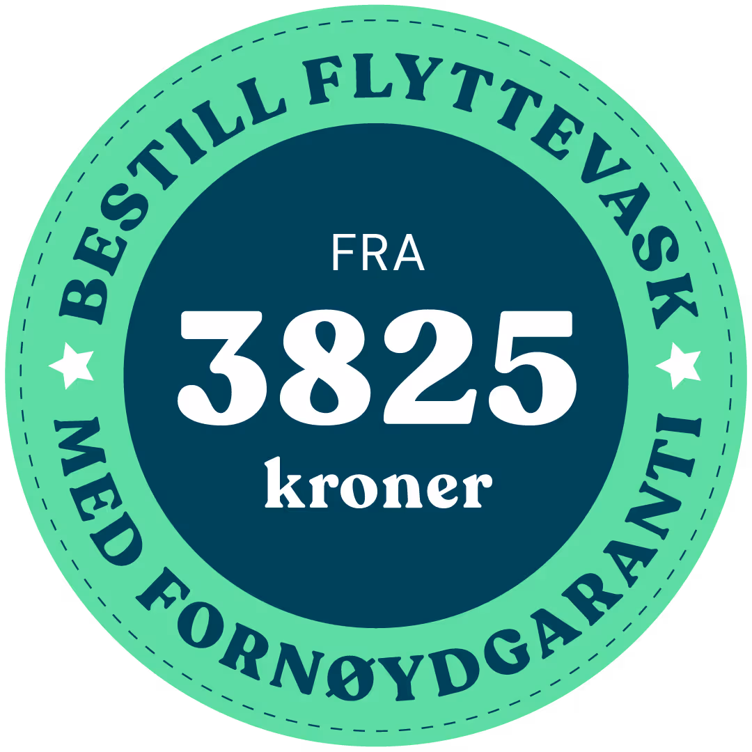 Flyttevask fra 3825 kroner med fornøydgaranti.