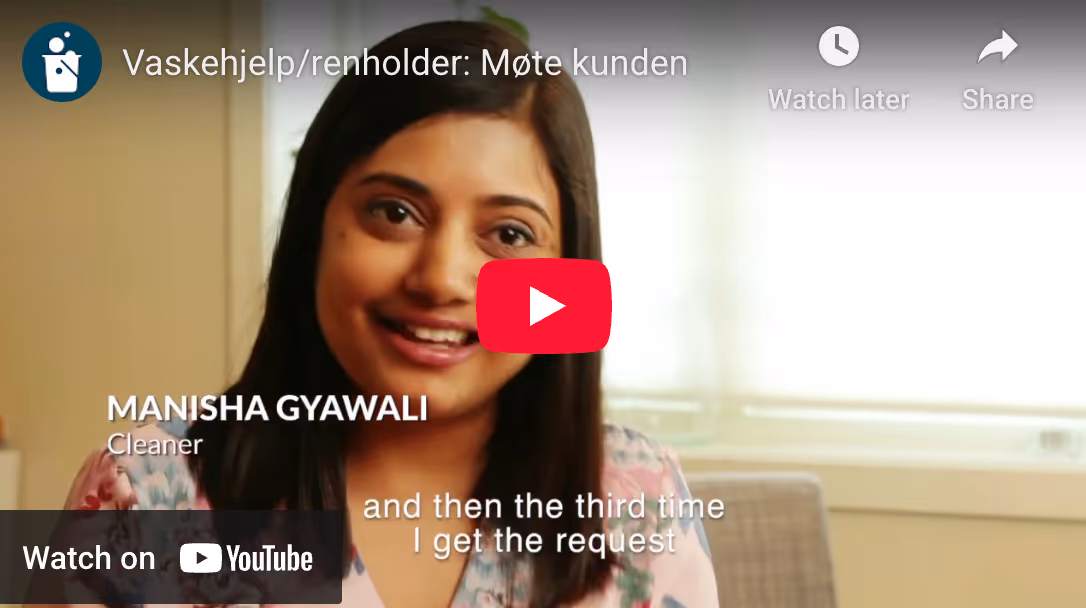 Spill av videoen for å høre hva renholderne sier