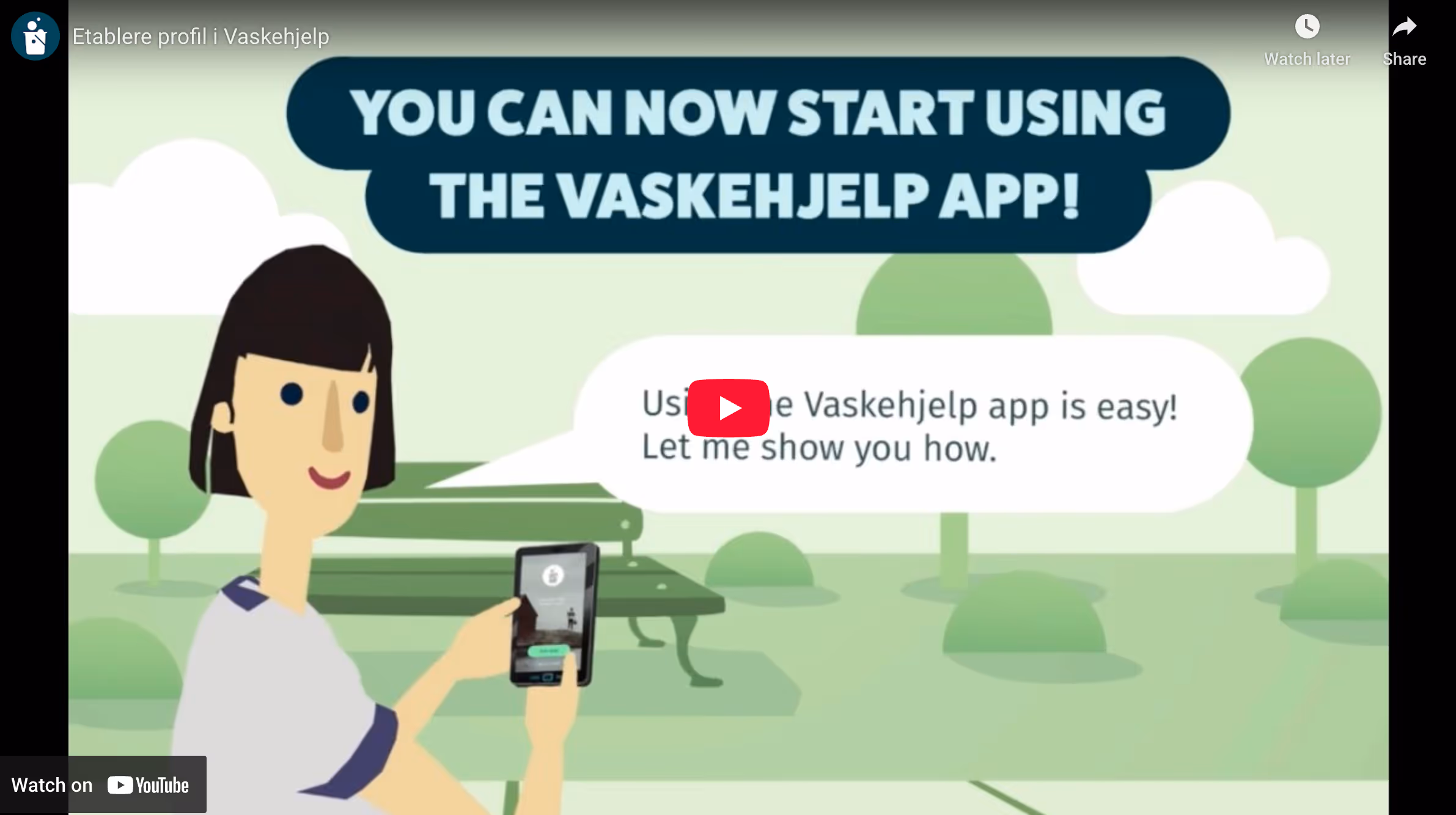 Etablere profil i Vaskehjelp