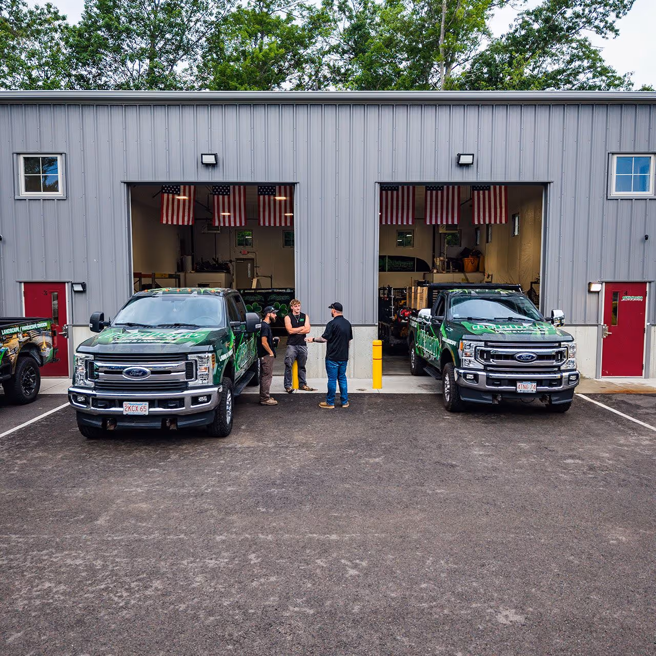 OFlaherty Lawn Care company truck ready for professional lawn and landscape services in Attleboro Massachusetts near me