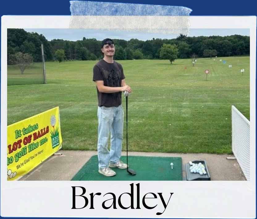 Aerial view of Bradley Golf Course, showcasing its expansive greens and surrounding landscape.