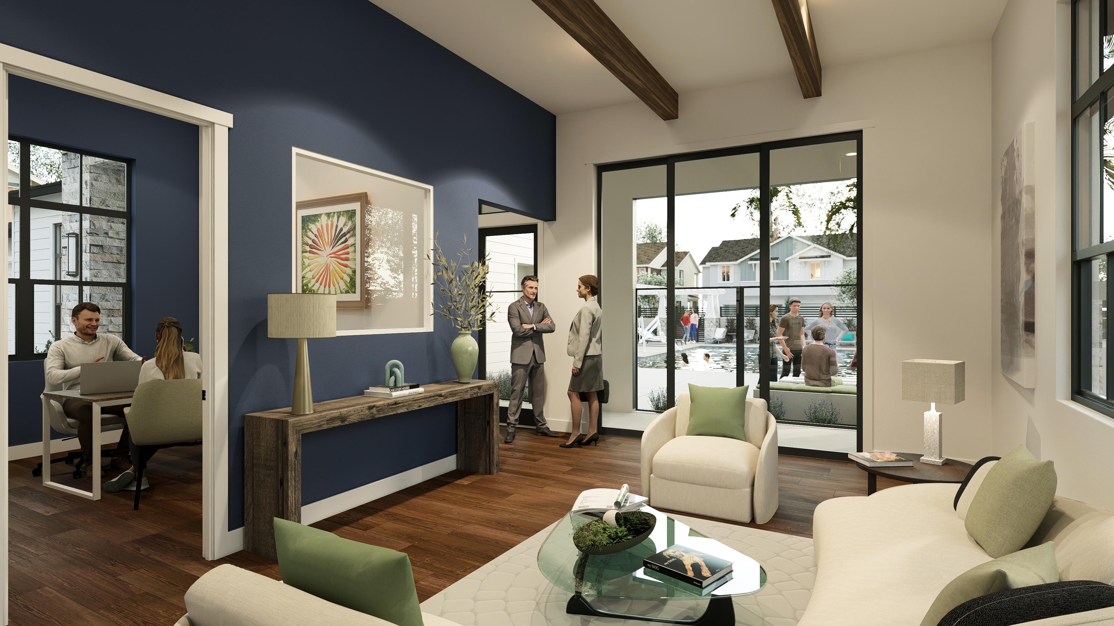 Interior leasing office