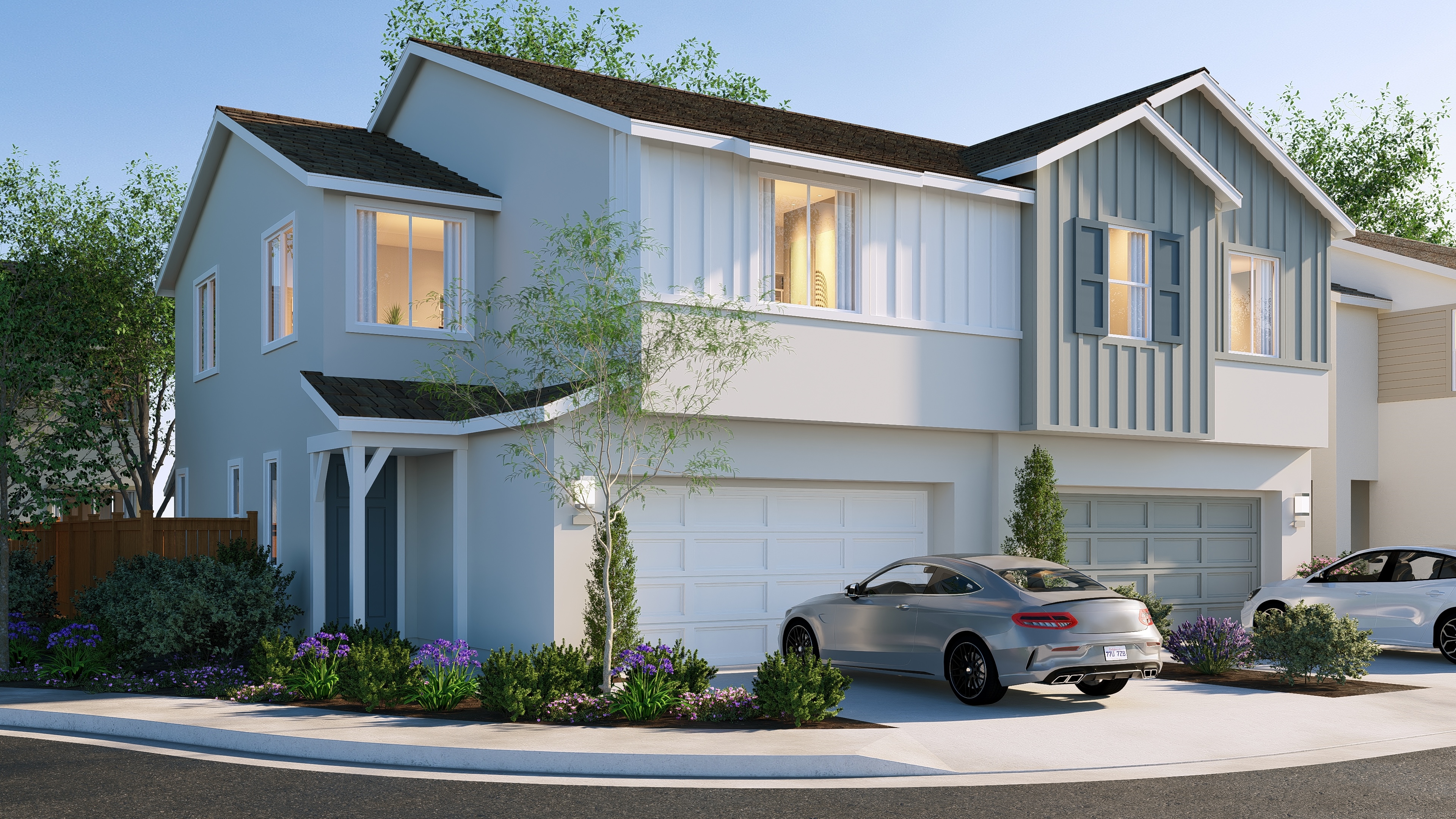 Exterior of apartment buildings