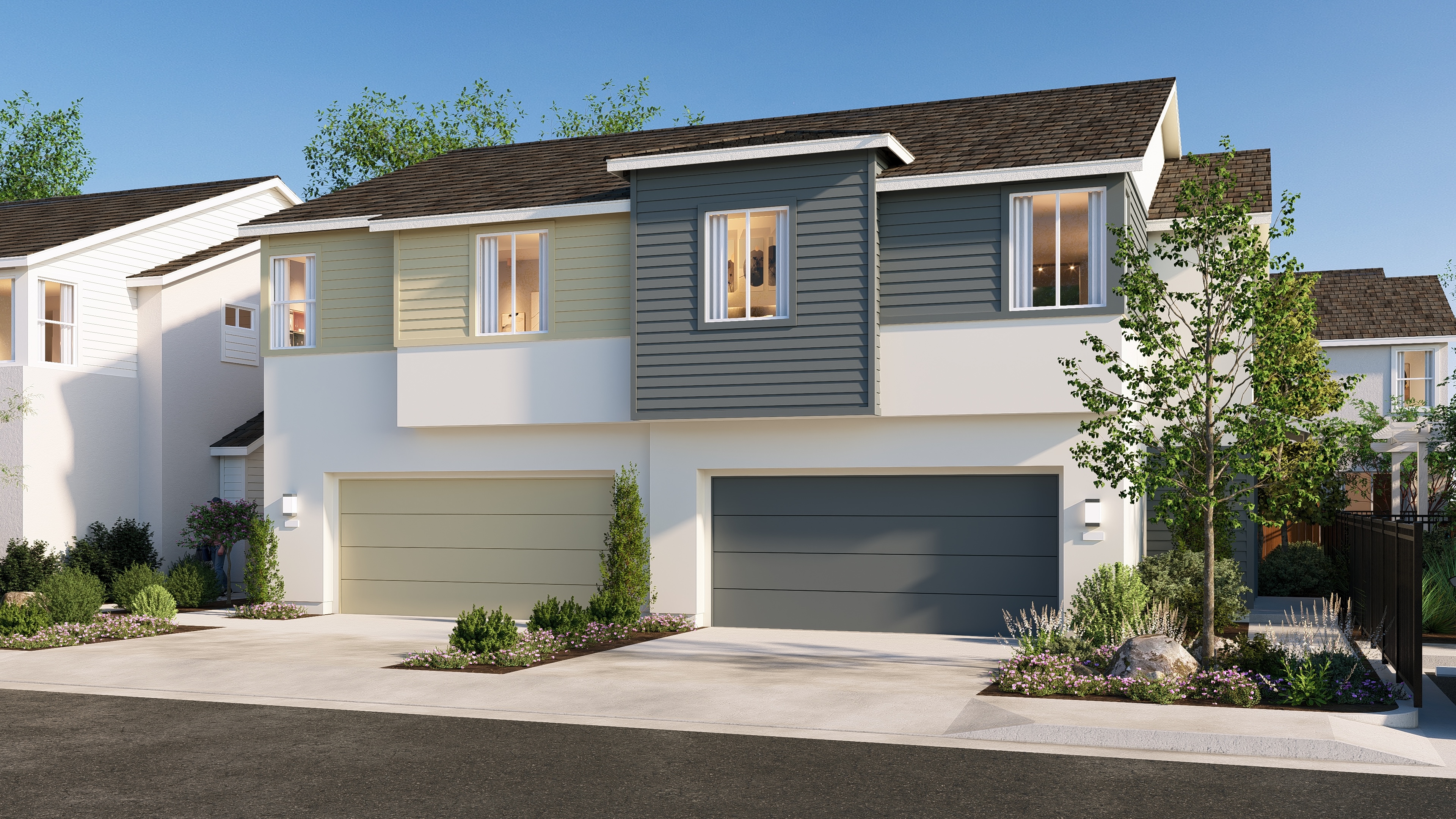 Exterior of apartment buildings