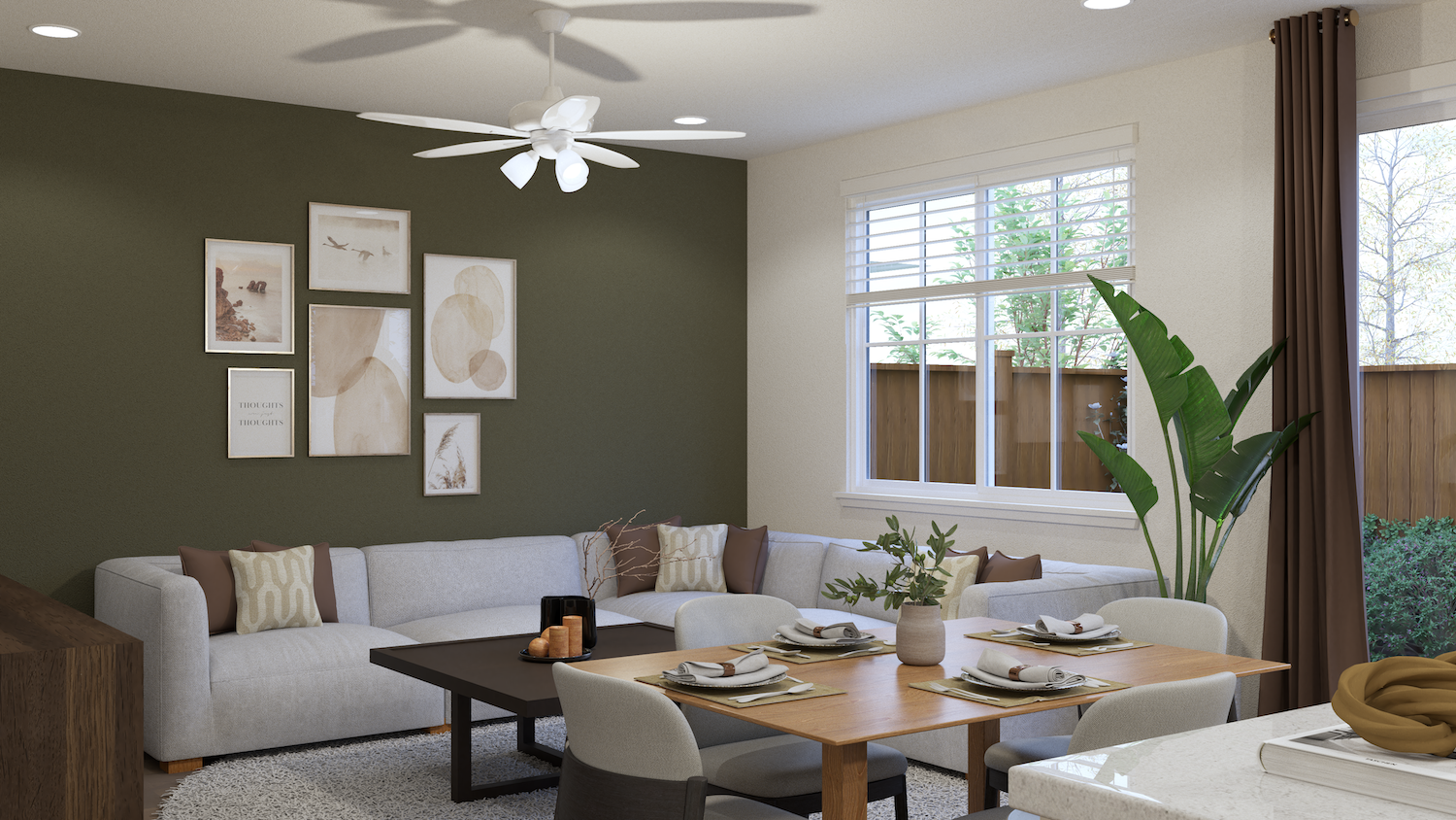 Fully furnished living room