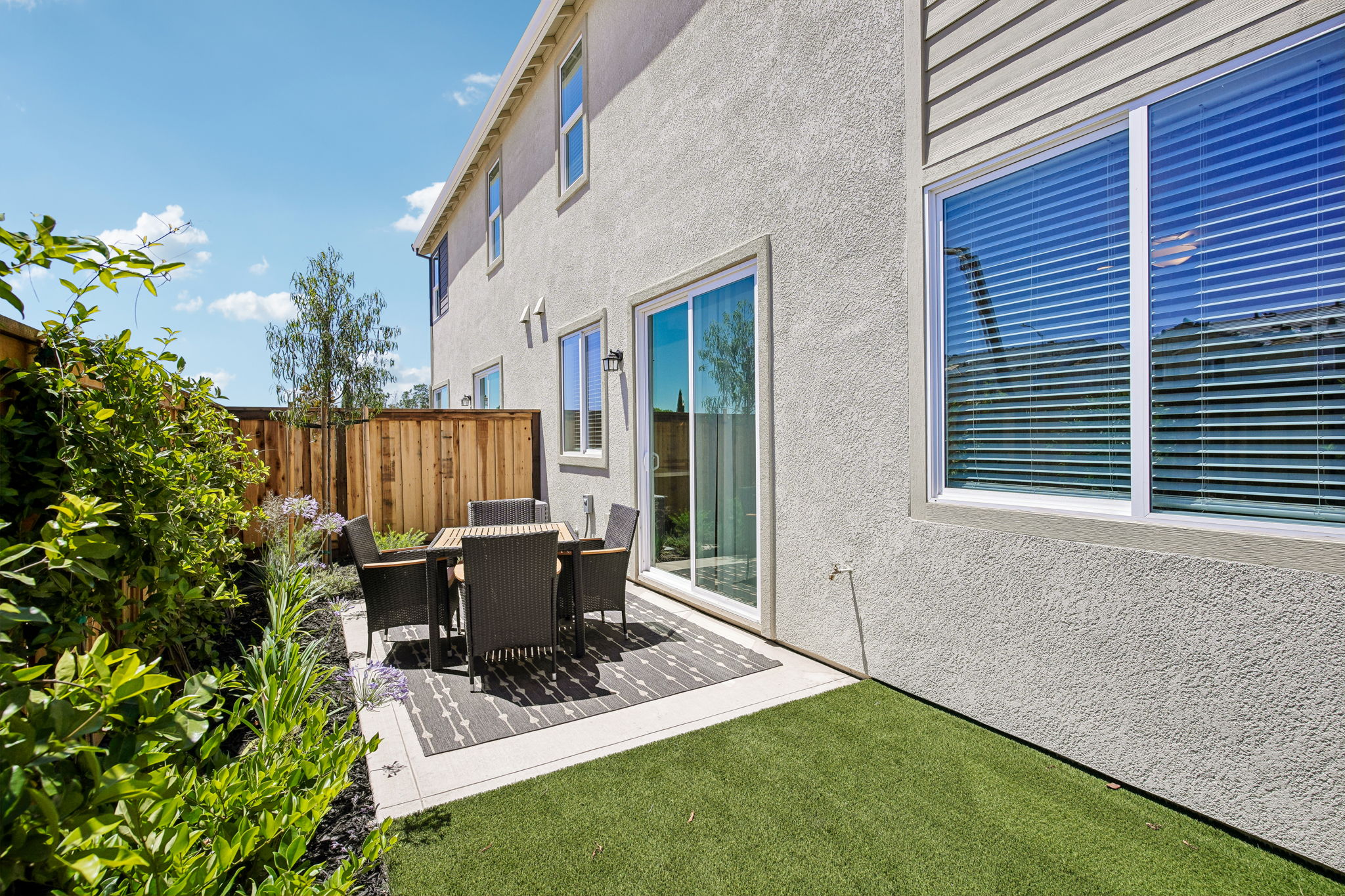 Exterior of backyard patio