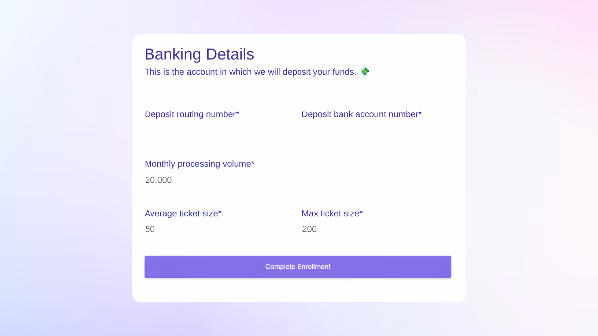 Banking details
