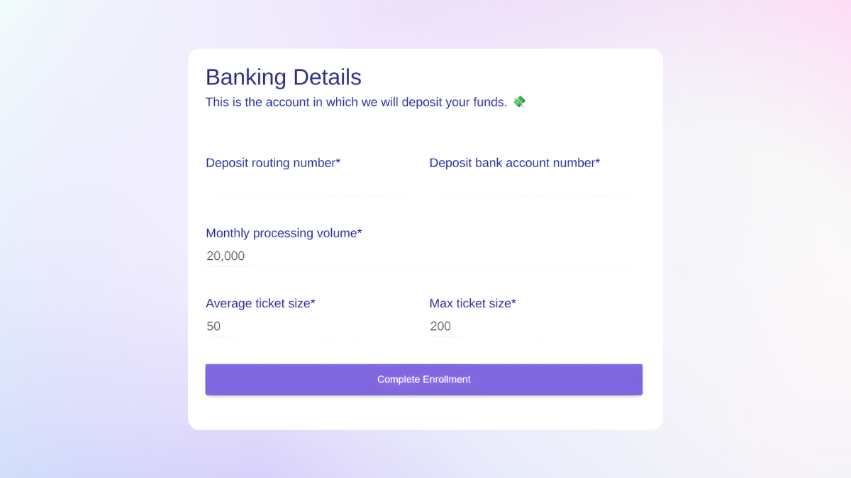 Banking details