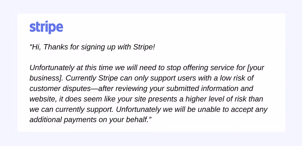Shut Down By Stripe: What Now?