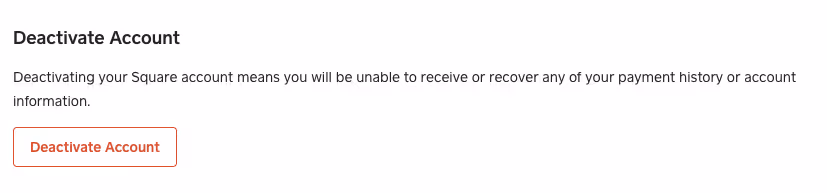 deactivate square account