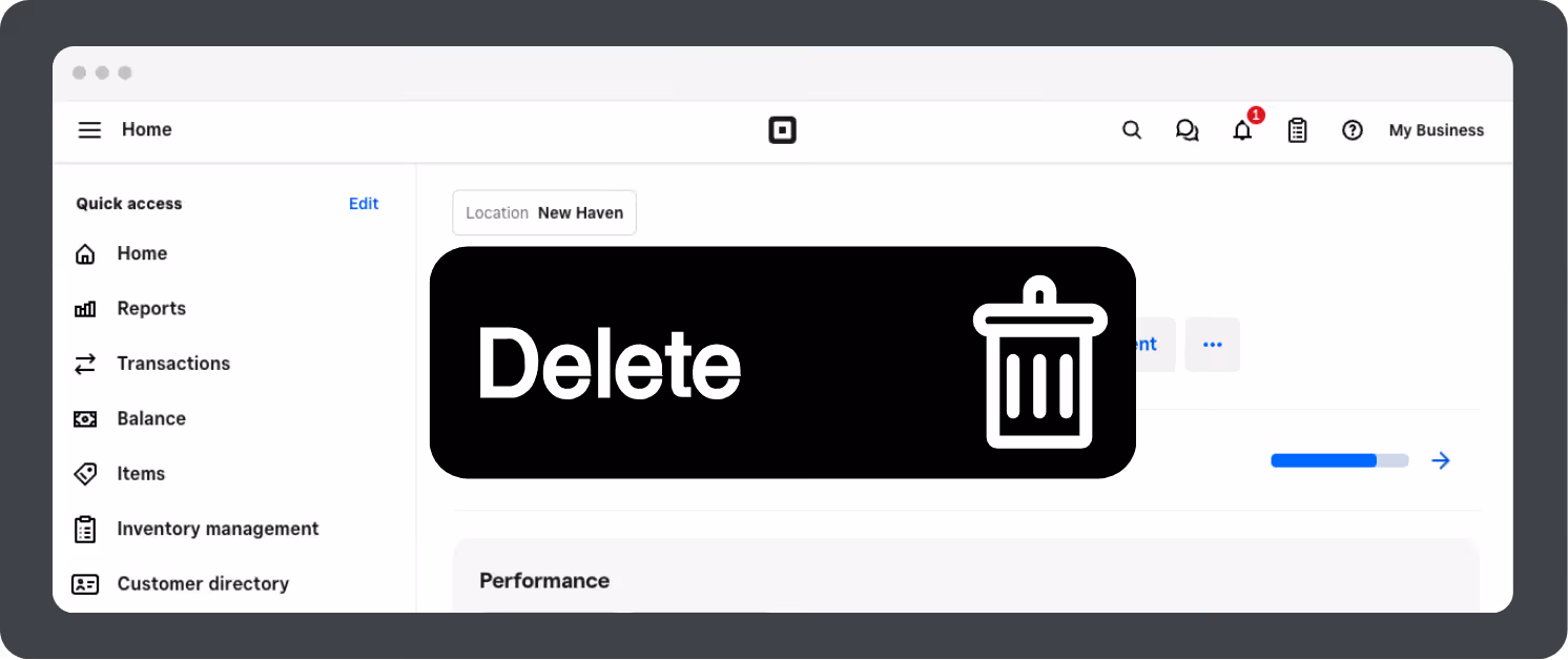 delete square account
