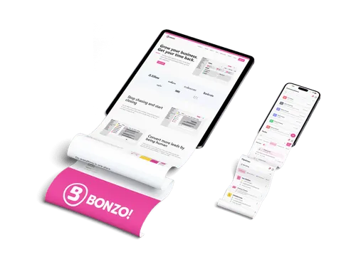 Bonzo web and phone app mockup