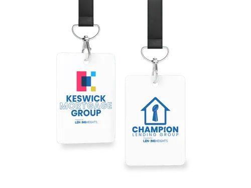 Keswick Mtg & Champion Lending Group Id Badges Mockup