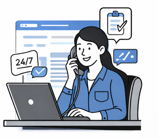 AI receptionist answering calls and booking appointments