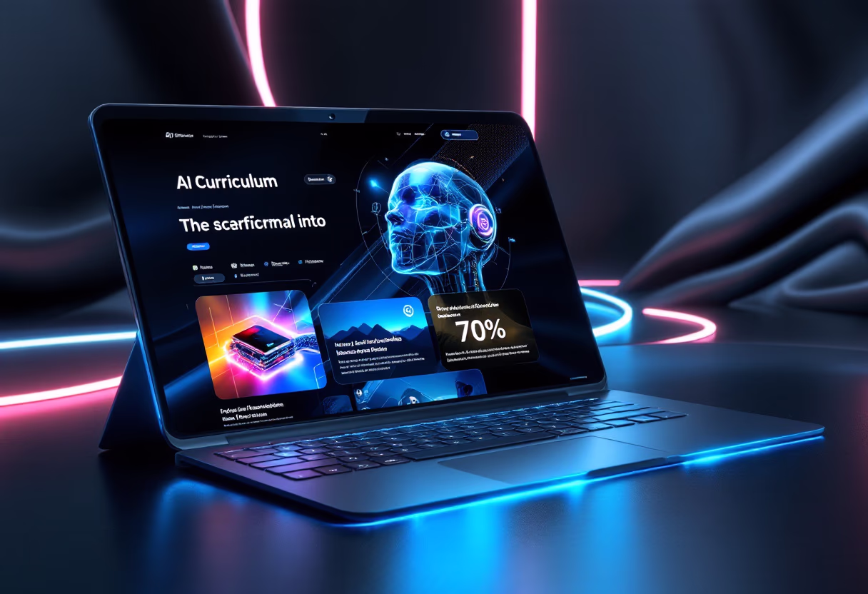 [digital project] image of interface explaining ai curriculum