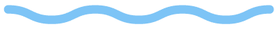 Bright blue wavy horizontal line on a white background.