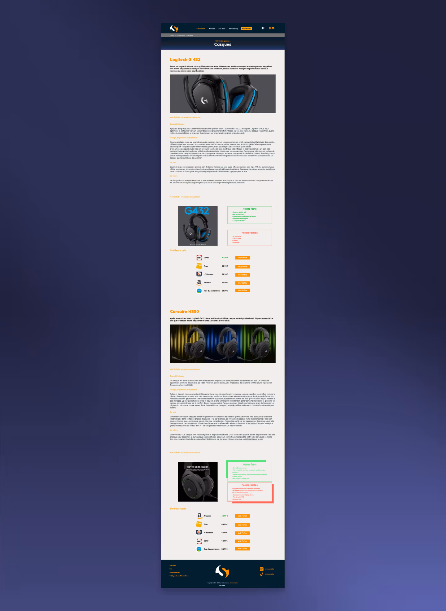 Design de la frame d'une page Test venant de figma
