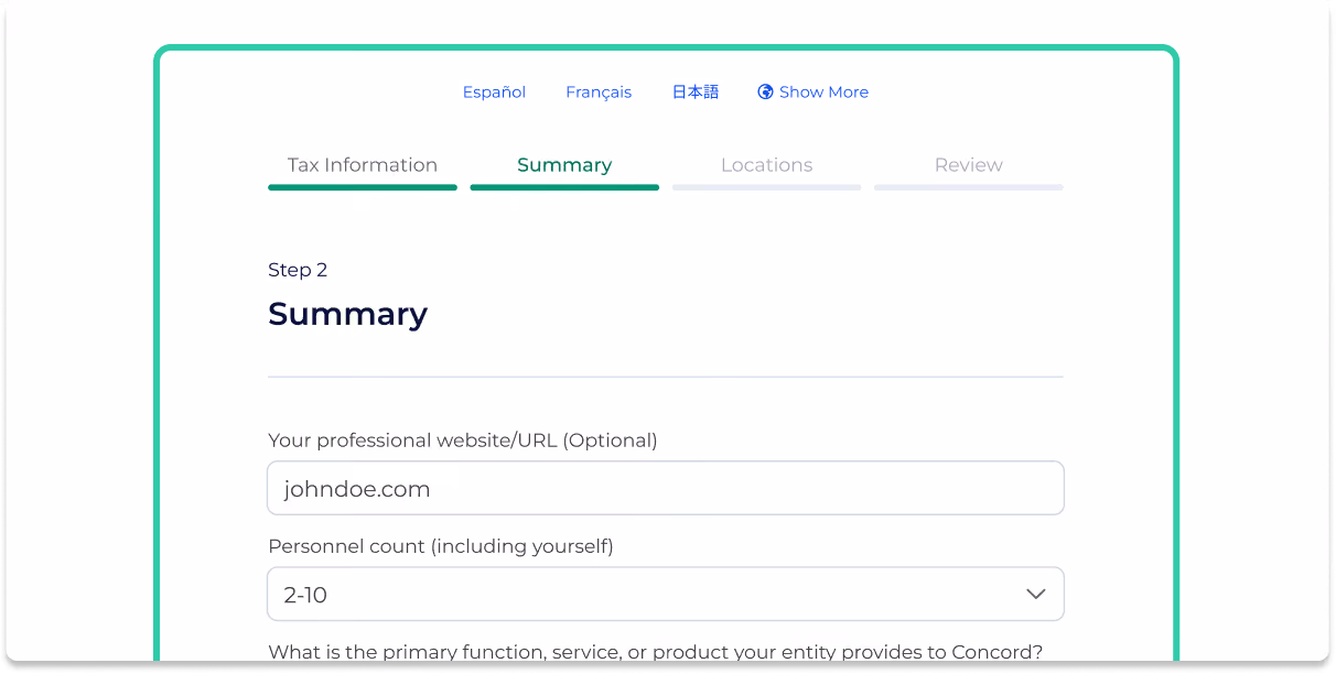Graphite's guided supplier onboarding