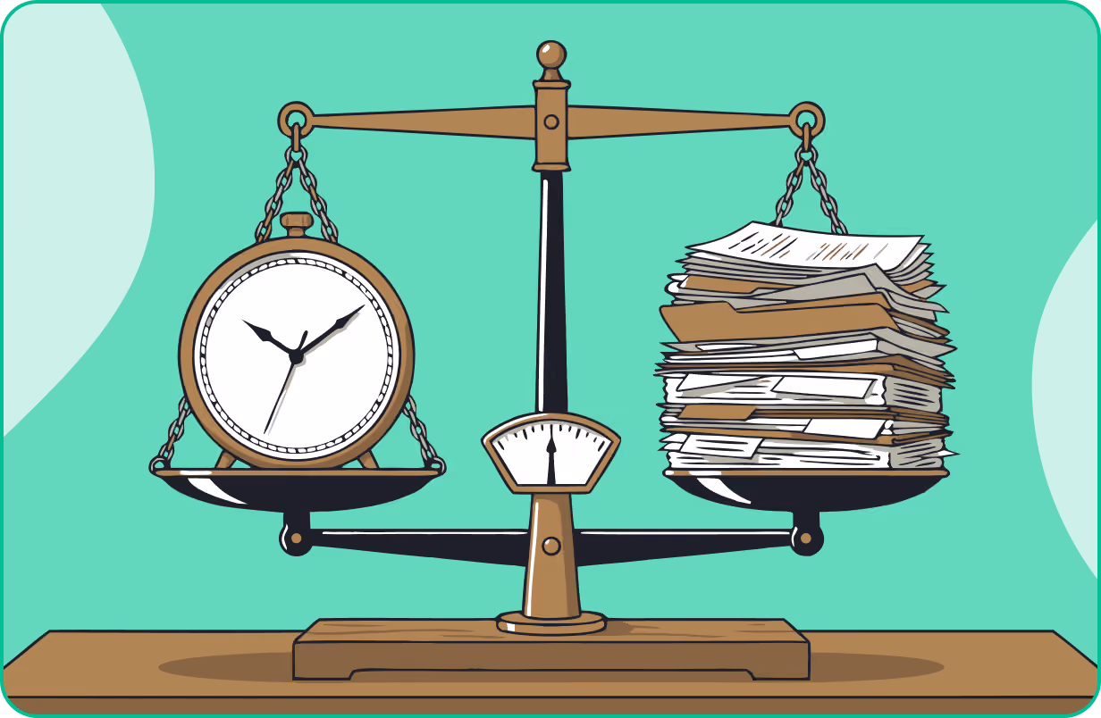 Balancing time and documents on a scale