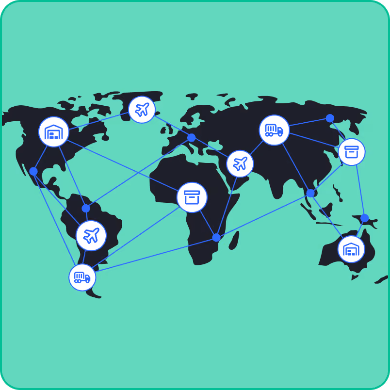 A map of trade routes around the world