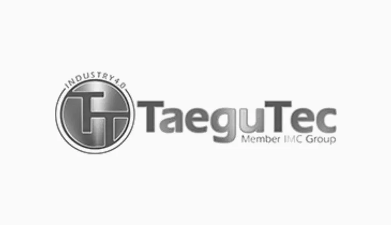 Логотип TaeguTec з написом «Member IMC Group» та емблемою з літерами TT і написом INDUSTRY4.0.
