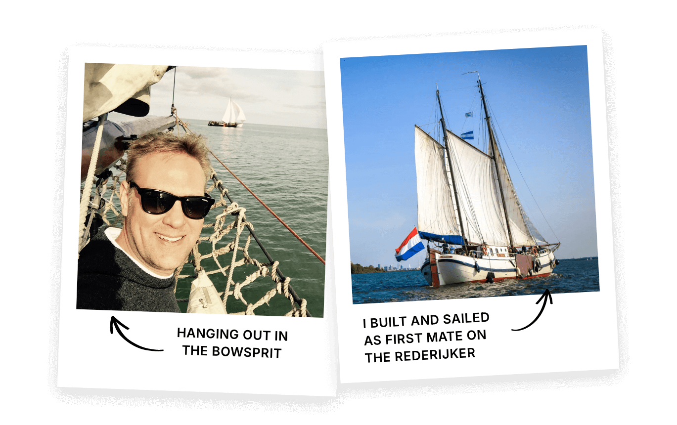 The Rederijker, a historic Dutch ship I sailed on.