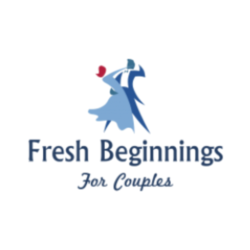 Fresh Beginnings for Couples logo featuring a blue stylized illustration of a couple dancing.