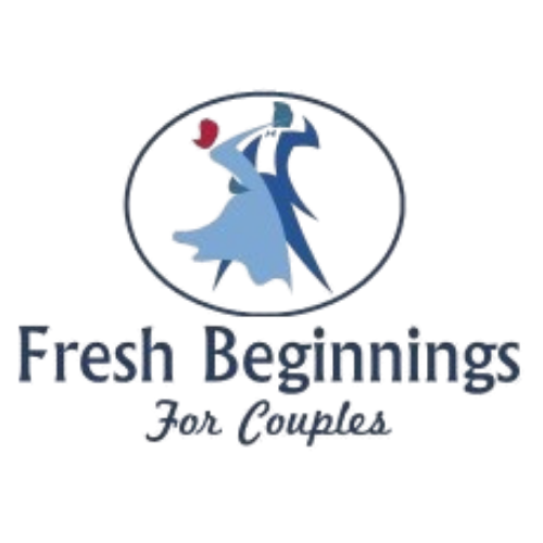 Fresh Beginnings for Couples logo featuring a blue stylized illustration of a couple dancing.